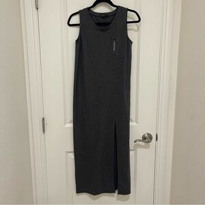 EMIGO Sleeveless Midi Gray Split Hem Dress Size S